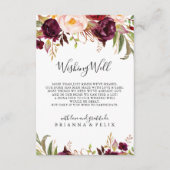 Rustieke Boho Kleurrijke Bloemen Bruiloft Wishing  Informatiekaartje (Voorkant)