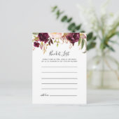 Rustieke Boho Kleurrijke Bloemen Bucket List Kaart (Staand voorkant)