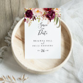 Rustieke Boho Kleurrijke Bloemen Save the Date Briefkaart