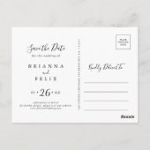 Rustieke Boho Kleurrijke Bloemen Save the Date Briefkaart (Achterkant)