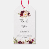 Rustieke Boho kleurrijke bloemenbruiloft dank u Cadeaulabel (Voorkant)