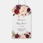 Rustieke Boho Kleurrijke Bloemenkraamfeest Cadeaulabel (Voorkant)