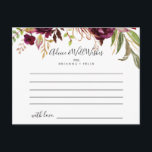 Rustieke Boho Kleurrijke Floral bruiloft advies Ka Briefkaart<br><div class="desc">Deze bijtende boho kleurrijke florale trouwtentaart is perfect voor een moderne bruiloft. Het ontwerp is voorzien van roze, paarse, rode en bogundy waterverf pinda's die zich groepeert in elegante bouquets met groen bladeren, die de natuur inspireren. Deze kaarten zijn perfect voor een bruiloft, vrijgezellenfeest, baby shower, graduatiedag en nog veel...</div>