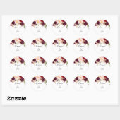Rustieke Boho Kleurrijke Floral Wedding Envelope S Ronde Sticker (Vel)