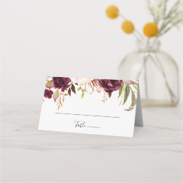 Rustieke Boho Kleurrijke Floral Wedding Place Card Plaatskaartje