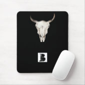 Rustieke Boho Koe Stier Hoorns Westers Landelijk Muismat (Met muis)