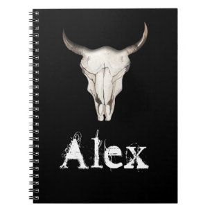 Rustieke Boho Koe Stier Hoorns Westers Landelijk Notitieboek