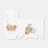 Rustieke boho koraal bloemen groen dank u bedankdoosjes (Uitgevouwen)