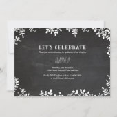 Rustieke Boho Krans Krijtbord Afstuderen Foto Kaart (Achterkant)