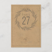 Rustieke Boho Krans Trouwtafel Nummer ID1109 Kaart (Achterkant)