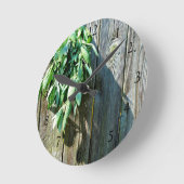 Rustieke boho kruiden Schuur-hout Ronde Klok (Hoek)