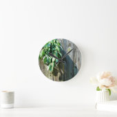 Rustieke boho kruiden Schuur-hout Ronde Klok (Huis)