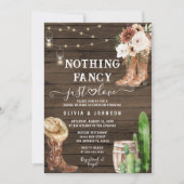 Rustieke Boho Laarzen Niets Fancy Alleen Liefde Tr Kaart (Voorkant)