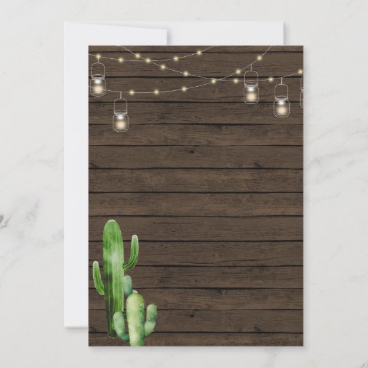 Rustieke Boho Laarzen Niets Fancy Alleen Liefde Tr Kaart (Achterkant)