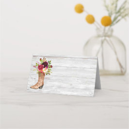 Rustieke Boho Land Western Marsala Bourgondië Boot Plaatskaartje