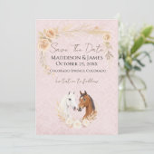 Rustieke Boho Landelijke Trouwdag Save The Date (Staand voorkant)