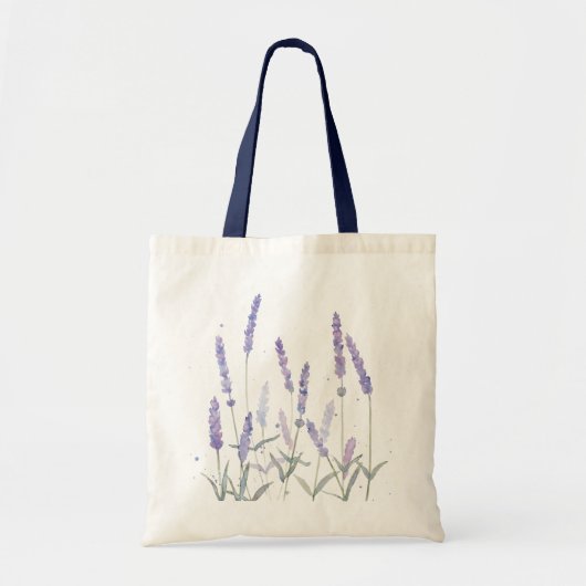 Rustieke Boho Lavendel Bloemen Botanische Waterver Tote Bag (Voorkant)