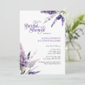 Rustieke Boho Lavendel Bloemen Paarse Vrijgezellen Kaart (Staand voorkant)