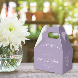Rustieke Boho Lavendel Paarse Wildflower bruiloft Bedankdoosjes
