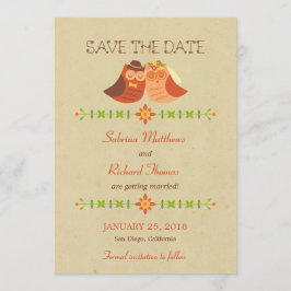 Rustieke Boho Liefdesvogel Uil Trouwdag Save The Date