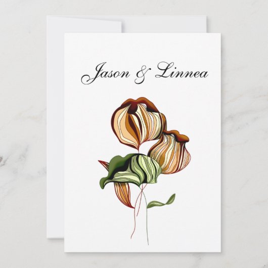 Rustieke Boho Lineaire Vintage Minimalisme  Kaart (Achterkant)