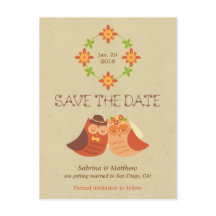 Rustieke Boho Lovebird Uil Paar Bruiloft