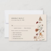 Rustieke Boho Maaltijd RSVP Kaart (Voorkant)