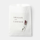 Rustieke Boho Marsala Crème Bloem Bedankzakje (Voorkant)