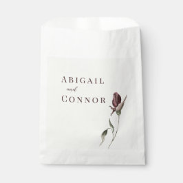 Rustieke Boho Marsala Crème Bloem Bedankzakje