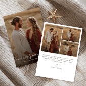 Rustieke Boho met de hand geschreven Merrily Ever  Feestdagenkaart