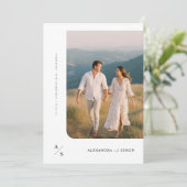 Rustieke Boho Minimalistische Trouwdag Kaart (Staand voorkant)