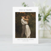 Rustieke Boho Moderne Couples Bruidsfeest Shower F Bedankkaart (Staand voorkant)