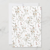 Rustieke Boho Monogram bruiloft Kaart (Achterkant)