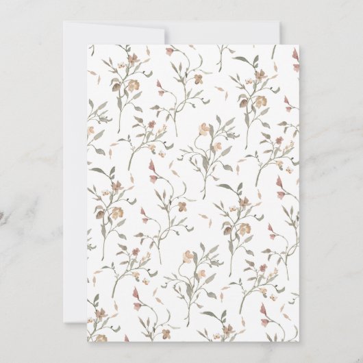 Rustieke Boho Monogram bruiloft Kaart (Achterkant)