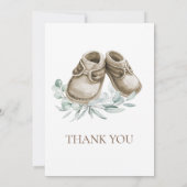 Rustieke Boho Muiltjes Baby Shower Sjabloon Kaart (Achterkant)
