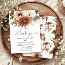 Rustieke Boho Neutral Floral Wedding
