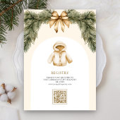 Rustieke Boho Neutral Winter Christmas Baby shower Kaart