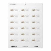 Rustieke Boho Neutrale Bloemen Trouwadres Etiket (Full Sheet)