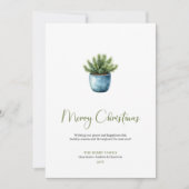 Rustieke Boho Neutrale Dennenkrans Kerstgroet Feestdagenkaart (Voorkant)