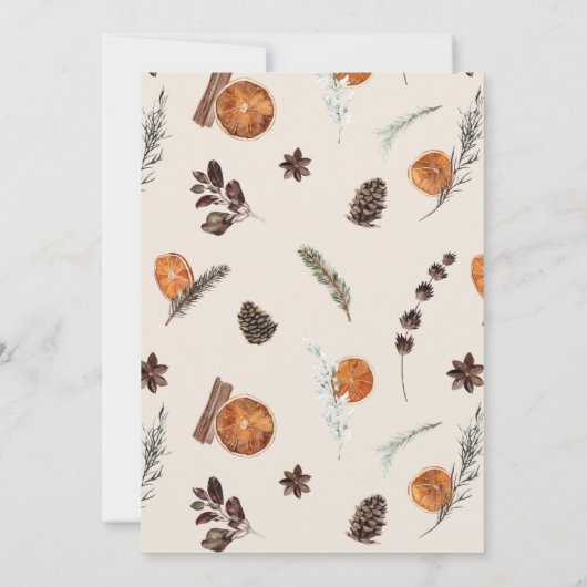 Rustieke Boho Niets Fancy Alleen Liefde Citrus Huw Kaart (Achterkant)