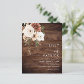 Rustieke Boho Op Een Budget Trouwuitnodiging (Staand voorkant)