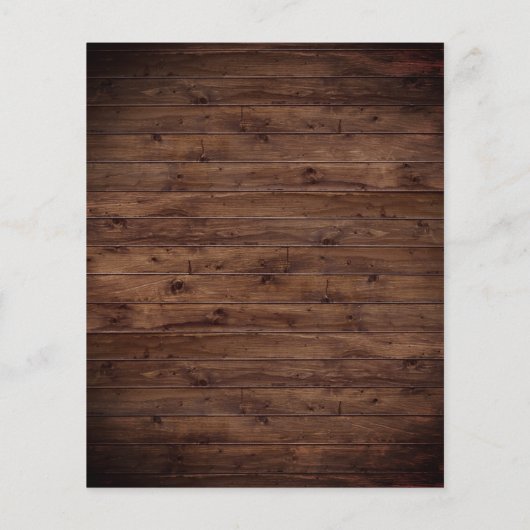 Rustieke Boho Op Een Budget Trouwuitnodiging (Achterkant)