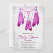 Rustieke Boho Paarse Droomvanger Baby Shower Kaart (Voorkant)