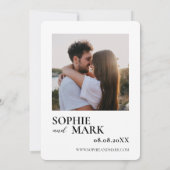 Rustieke Boho Pampagras Minimalist Met Foto Kaart (Achterkant)