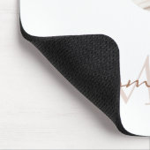 Rustieke Boho Pampas Gras Bloemige Monogram Muismat (Hoek)