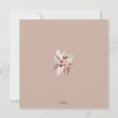 Rustieke Boho Pampas Grass Terracotta bruiloft Save The Date (Achterkant)