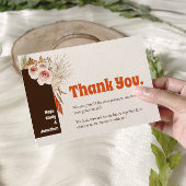 Rustieke Boho Pampas Grass Wedding Bedankkaart