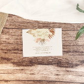 Rustieke Boho Pampas Grass Wedding Bedankkaart