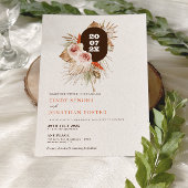 Rustieke Boho Pampas Grass Wedding Kaart