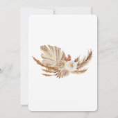 Rustieke Boho Pampas kunnen we nauwelijks wachten Kaart (Achterkant)